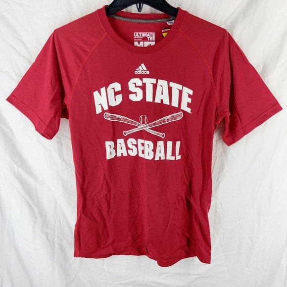 adidas Other - Adidas Climalite Vintage Red North Carolina Wolfpack Baseball T-Shirt Size M